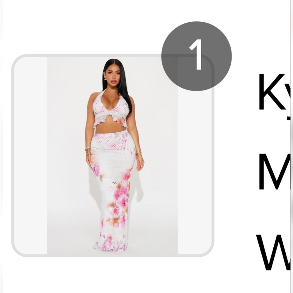 Floral Mesh Maxi Skirt